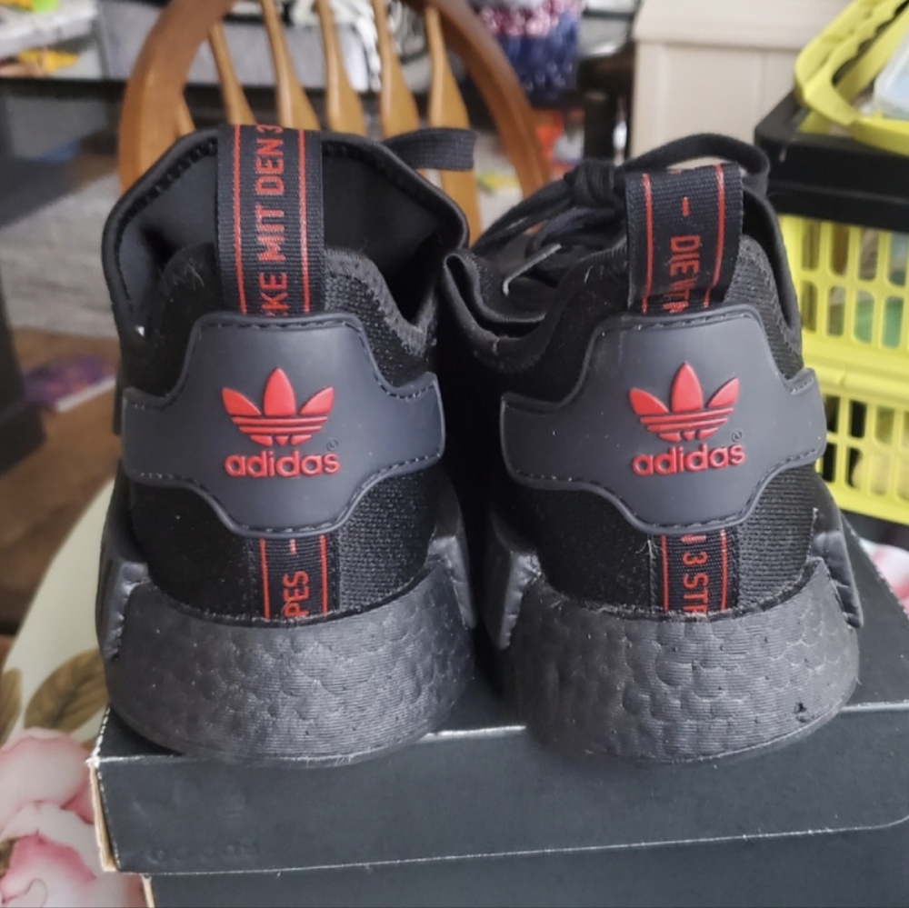Adidas Black and Red Athletic Shoes